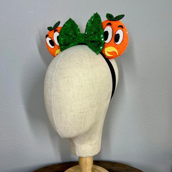 Orange Bird Elastic Minnie Ears | Disney World-Inspired Adjustable Mouse Ears - Picture 3 of 5
